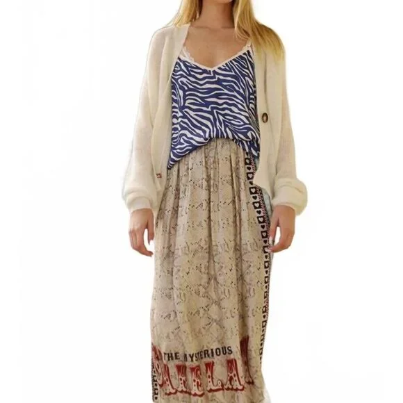 Me369 Hailey Snake Print Midi Skirt Graphic Statement Skirt NWT Size - XS/S - Picture 2 of 2